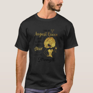 Camiseta Mulheres August Black Queen Pode Fazer Tudo Celebr