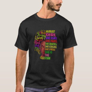 Camiseta Mulheres August Girl Ela Apresenta e preza a garot