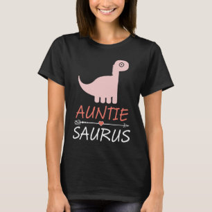 Camiseta Mulheres Auntisaurus Dinosaur Rex Auntie Ar Colori