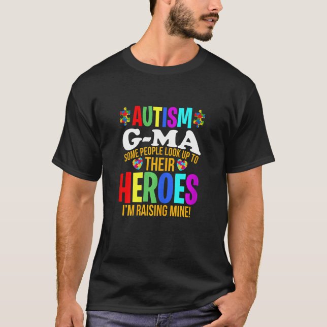 Camiseta Mulheres Autism G Mães Pessoas Procuram seus Heroí (Frente)