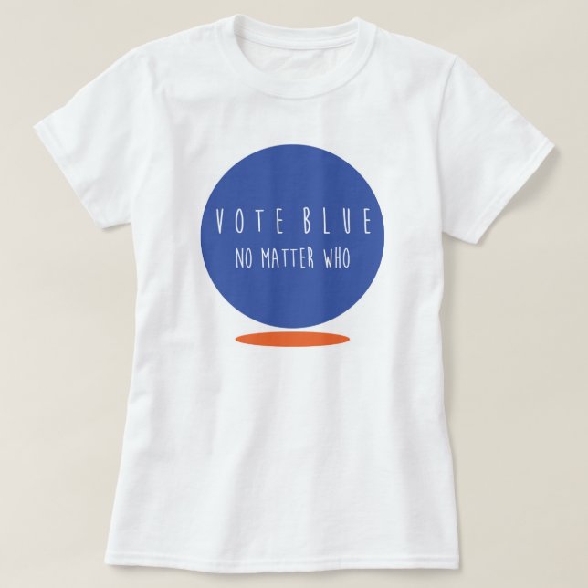 Camiseta Mulheres azuis do voto básicas (Frente do Design)