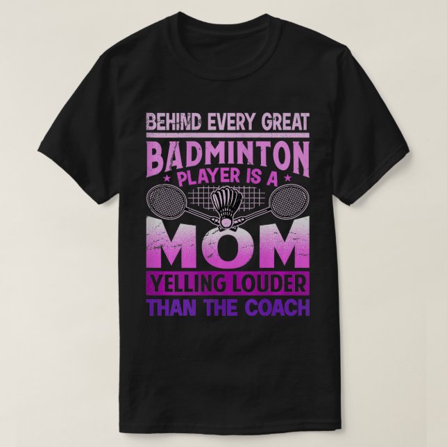 Camiseta Mulheres BADMINTON MÃE Gritando mais alto que o tr (Frente do Design)