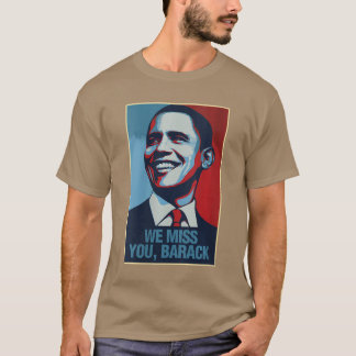 Camiseta Mulheres Barack Obama Nós Sentimos Sua Falta VNeck
