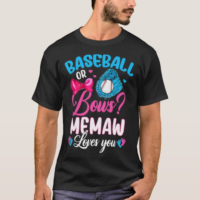 Camiseta Mulheres Baseball Ou Arcos Memaw Te Ama Gênero Rev (Frente)