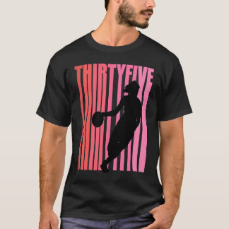 Camiseta Mulheres Basquete 35º Aniversário Retro 35 Sunset