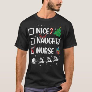 Camiseta Mulheres Bastantes Enfermeiras Felizes De Natal Pa