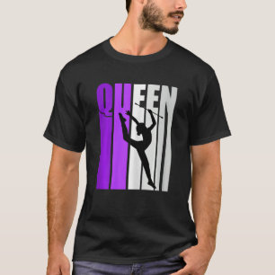Camiseta Mulheres Baton Twirling Rainha da Competição Mauve