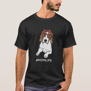 Camiseta Mulheres beagle Bolinhas Bandana Mãe Mãe Mães D