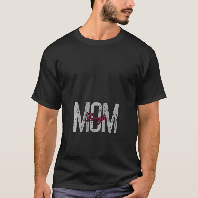 Camiseta Mulheres Beagle Mamãe Cachorros Cachorros Cachorro (Frente)