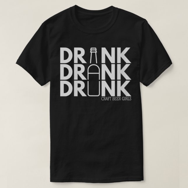 Camiseta Mulheres Bebem Bebado de Bebida VNeck (Frente do Design)