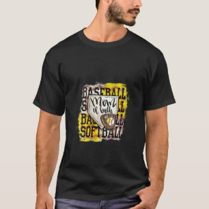 Camiseta Mulheres beisebol Softball Mãe dos Dois Dias das M