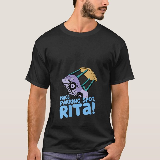 Camiseta Mulheres Belo Ponto de Estacionamento Rita Funny V (Frente)