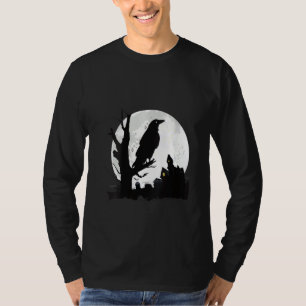 Camiseta Mulheres Belos Pássaros Negros Raven Raven Vigiam