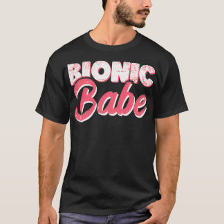 Camiseta Mulheres Bionicamente Babe Knee Cirurgia de Substi