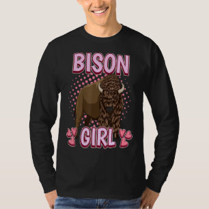 Camiseta Mulheres Bison Menina Cita Bisons Sábios