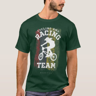 Camiseta Mulheres BMX Bike Maurícia Bandeira Ciclismo Raci
