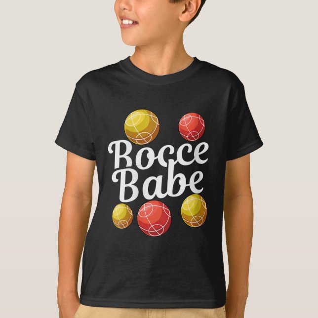 Camiseta Mulheres Bocce Ball Gift - Jogo do Jato Divertido  (Frente)