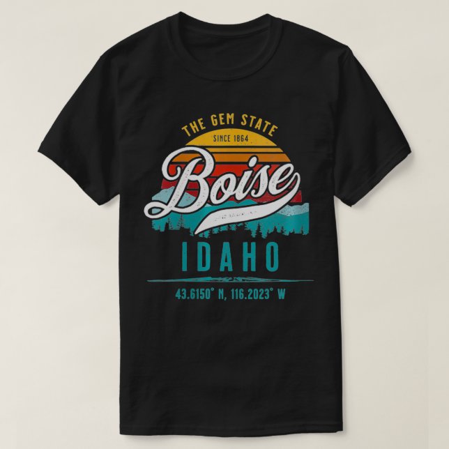 Camiseta Mulheres Boise Idaho Souvenir VNeck (Frente do Design)