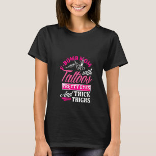Camiseta Mulheres Bombardeiam Mãe Com Tatuagens Bonito Olho