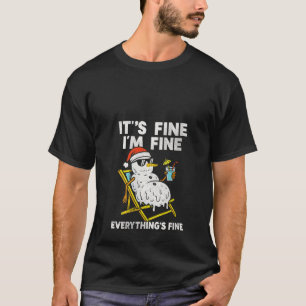 Camiseta Mulheres Boneco de Neve Derretendo Natal Em Julho