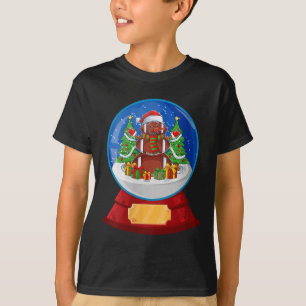 Camiseta Mulheres Boneco de Neve Futebol Chapéu de Papai No