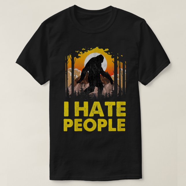 Camiseta Mulheres Bonitas E Engraçadas Eu Odeio Pessoas Pun (Frente do Design)