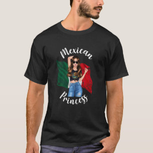 Camiseta Mulheres Bonito Princesa Mexicana Patrimônio Bande