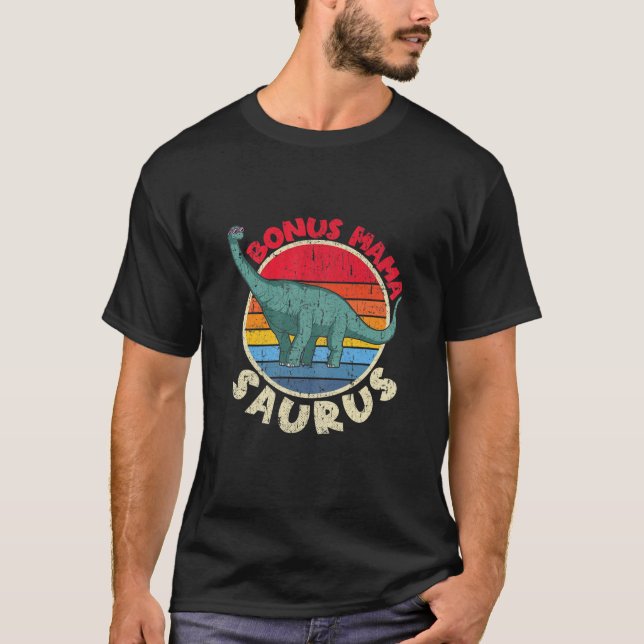 Camiseta Mulheres Bonus Mama Saurus Brachiosaurus Diplodocu (Frente)