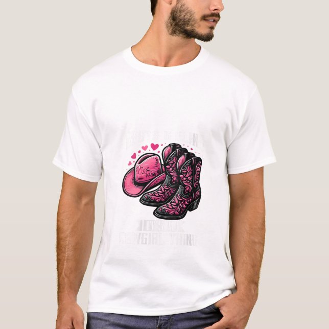 Camiseta Mulheres Boots e Bling Cowgirl Rodeo Horseback Ri (Frente)