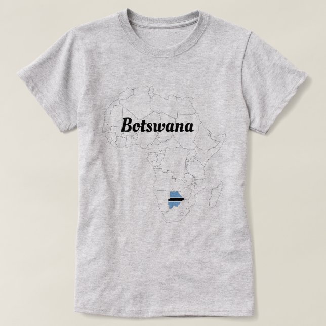Camiseta Mulheres Botswana, África Orgulhosa T-Shirt (Frente do Design)