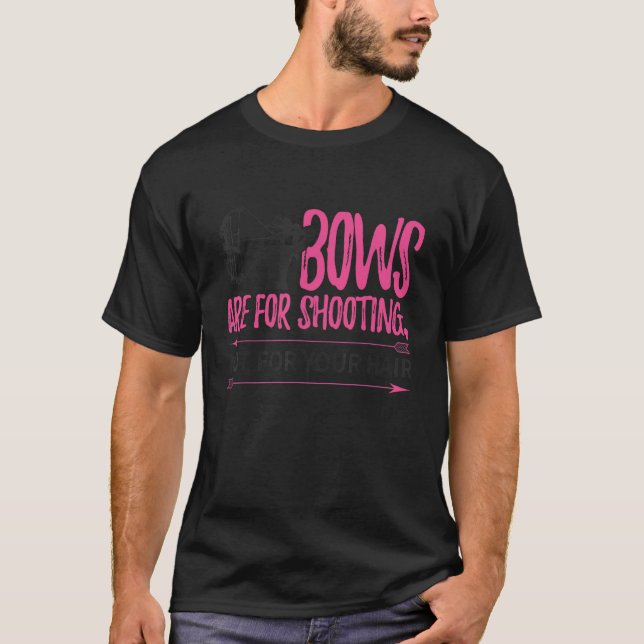 Camiseta Mulheres Bowhun Archer Deer Hunter Girls Bowhunt (Frente)