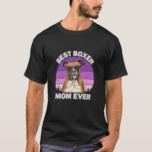 Camiseta Mulheres Boxer Mãe Vintage Engraçada Cachorro Sozi