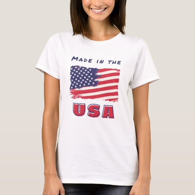 Camiseta Mulheres brancas Patriot USA (Frente)