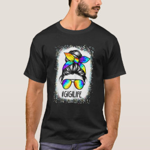 Camiseta Mulheres Branqueadas Gigi Life Messaging Hair Bun