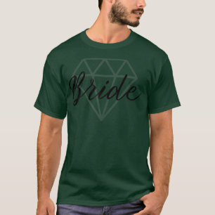 Camiseta Mulheres Brides Diamond Ring Festa Branca