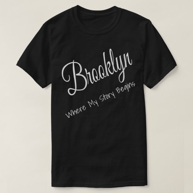 Camiseta Mulheres Brooklyn Nova York Onde Minha História Co (Frente do Design)
