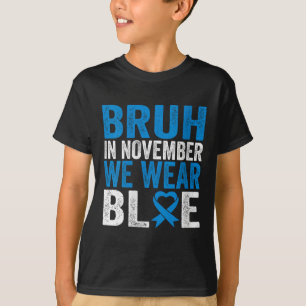 Camiseta Mulheres Bruh Em Novembro Vestimos Diabetes Azuis