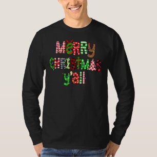 Camiseta Mulheres Buffalo Xadrez Feliz Natal Y Todos Christ