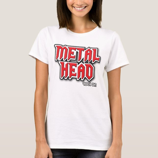 Camiseta MULHERES - cabeça do metal (Frente)