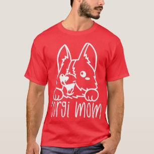 Camiseta Mulheres Cachorro Cachorro Mamãe Welsh Corgi Propr