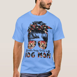 Camiseta Mulheres Cachorro Corgi Mamãe Mãozinho Pêlos Branc