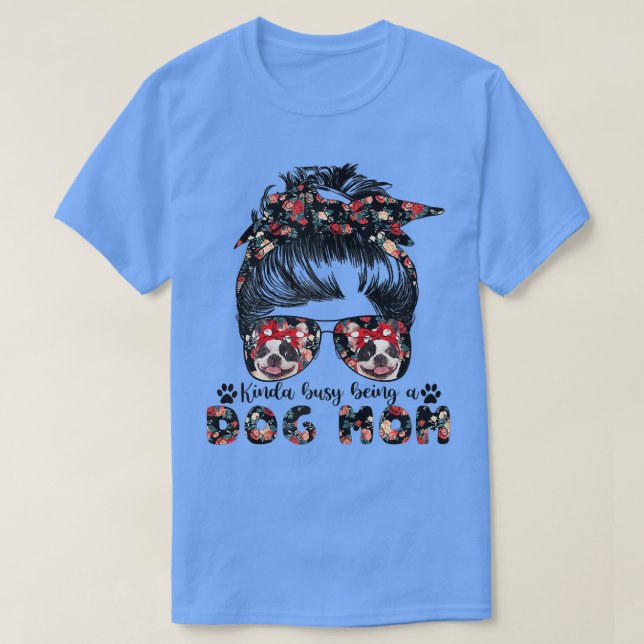 Camiseta Mulheres Cachorro Francês Cachorro Mamão Mensageir (Frente do Design)