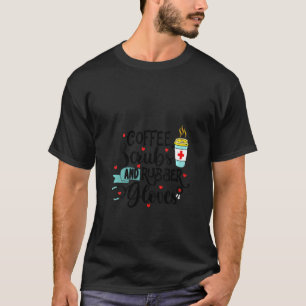 Camiseta Mulheres Café Esfregões E Luvas De Borracha Café N
