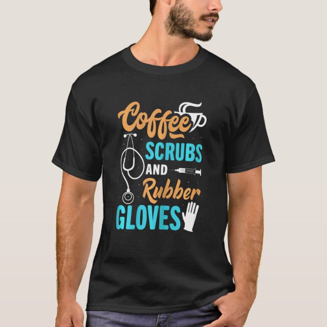 Camiseta Mulheres Café Esfregões E Luvas De Borracha Nur Mé (Frente)