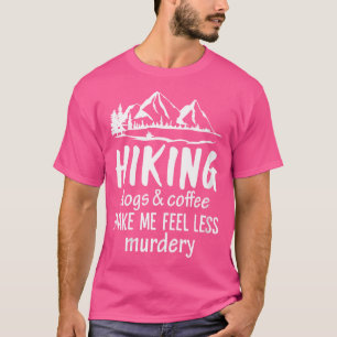 Camiseta Mulheres Caminhando Cães E Café Me Fazem Sentir Me