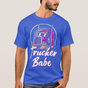 Camiseta Mulheres Caminhantes Babe Motorista De Caminhão As