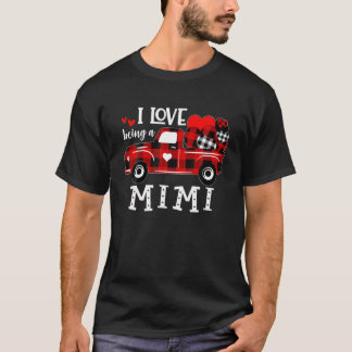 Camiseta Mulheres Caminhão Vermelho Eu Adoro Ser Um Dia de 