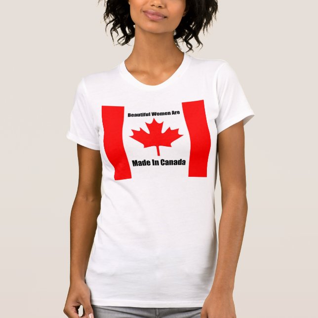 Camiseta Mulheres canadenses bonitas (Frente)