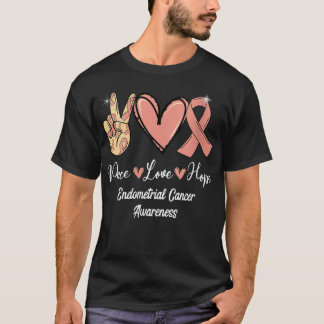 Camiseta Mulheres Canceres Endometrial Sensibilização para 