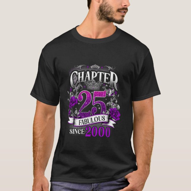 Camiseta Mulheres Capítulo 25 Fabuloso Desde 2000 25 Birthd (Frente)